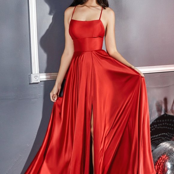 Straight neck prom dress Clearance